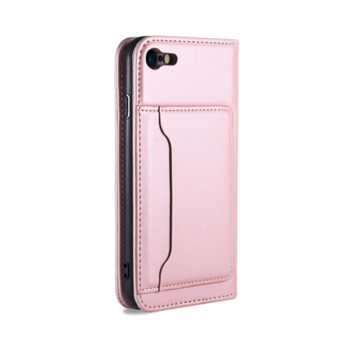 Bild 3,  iPhone 7/8/SE Fodral Skin Feel Kortfack Roséguld