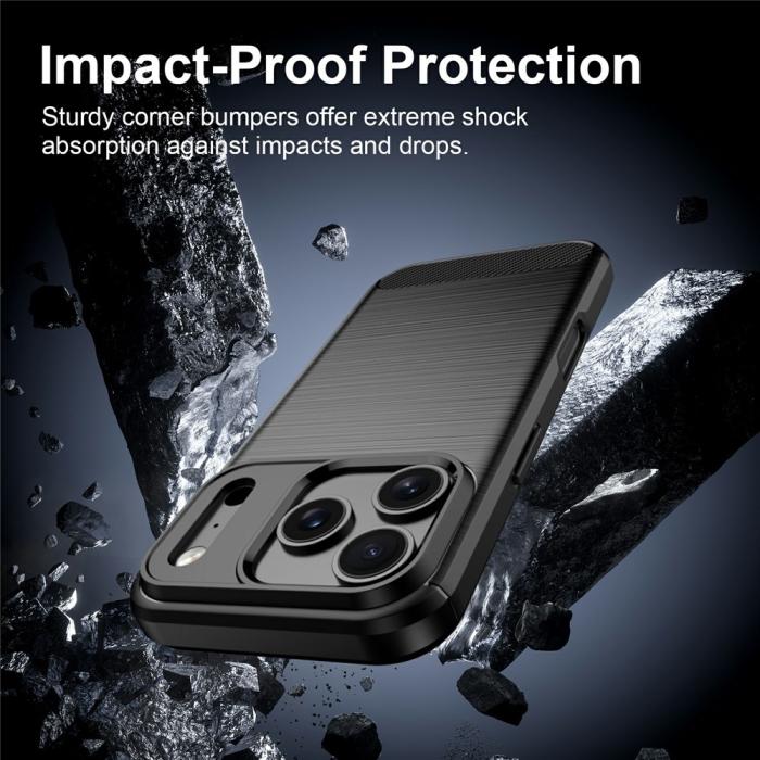 Bild 4,  iPhone 18 Pro Max/17 Pro Max Skal Kolfiber Textur Svart