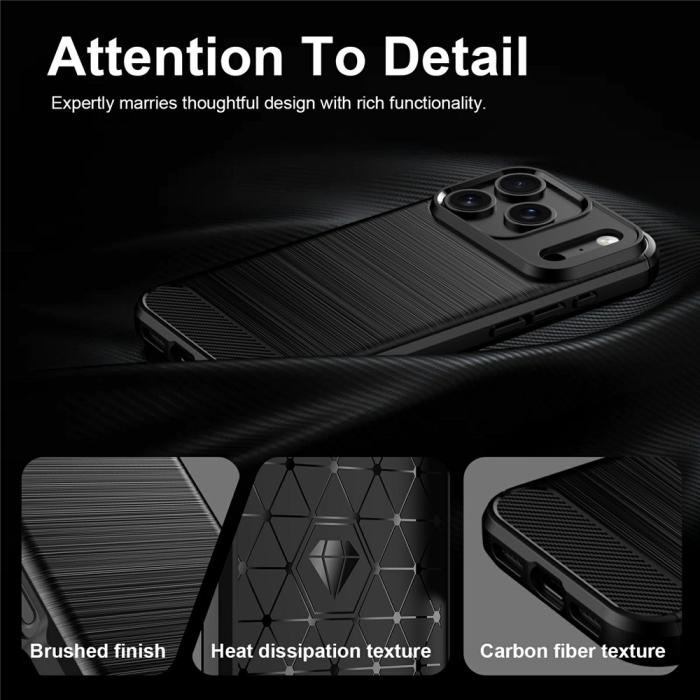 Bild 6,  iPhone 18 Pro Max/17 Pro Max Skal Kolfiber Textur Svart