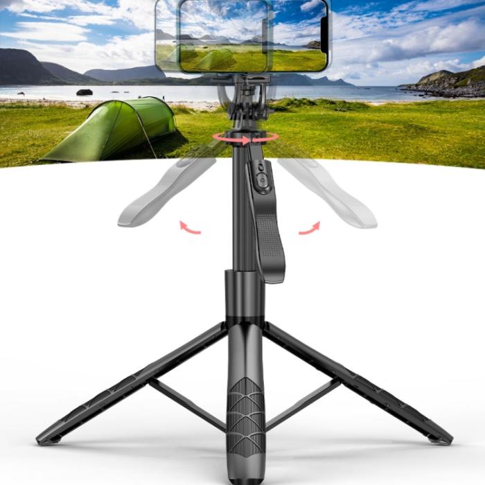 Bild 5,  Selfie Stick Tripod 153 cm Bluetooth Svart