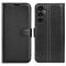  Samsung Galaxy A15 5G Fodral Litchi Läder Svart