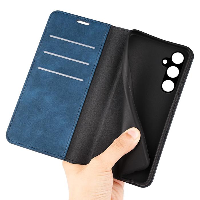 Bild 4,  Samsung Galaxy A15 5G Fodral Flip Skin Touch Blå