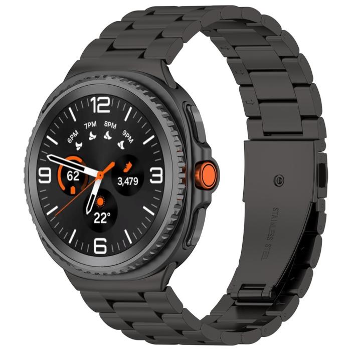 Bild 2,  Galaxy Watch 8 46/44/40 mm Armband Rostfritt Stål Svart