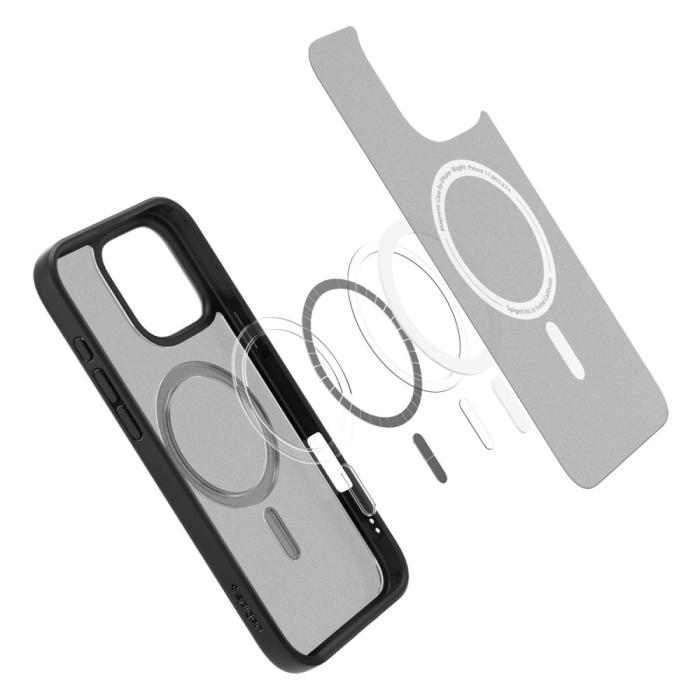 Bild 4, Spigen Spigen iPhone 16 Pro Max Skal MagSafe Ultra Hybrid Frostad Svart