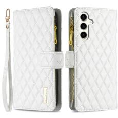 BINFEN BINFEN Galaxy S23 FE Fodral Diamond Multifunktionell Vit