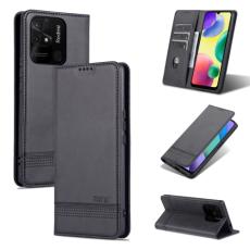 AZNS AZNS Xiaomi Redmi 10C Fodral Flip L&auml;der Svart