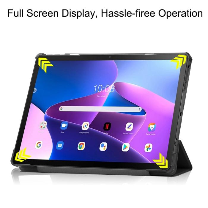 Bild 4,  Lenovo Tab M10 Plus Gen 3 Fodral Tri-Fold Svart
