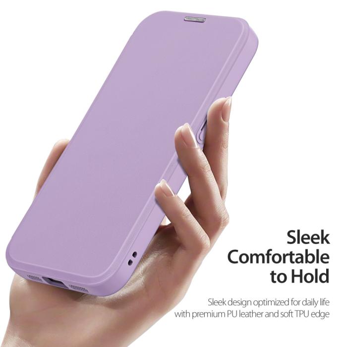 Bild 6, DUX DUCIS DUX DUCIS iPhone 17e/16e Fodral MagSafe Skin X Pro Lila/Rosa