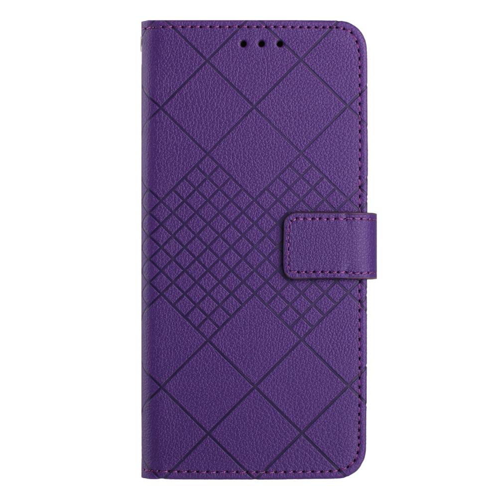  Samsung Galaxy S25 FE Fodral Läder Mörk Lila
