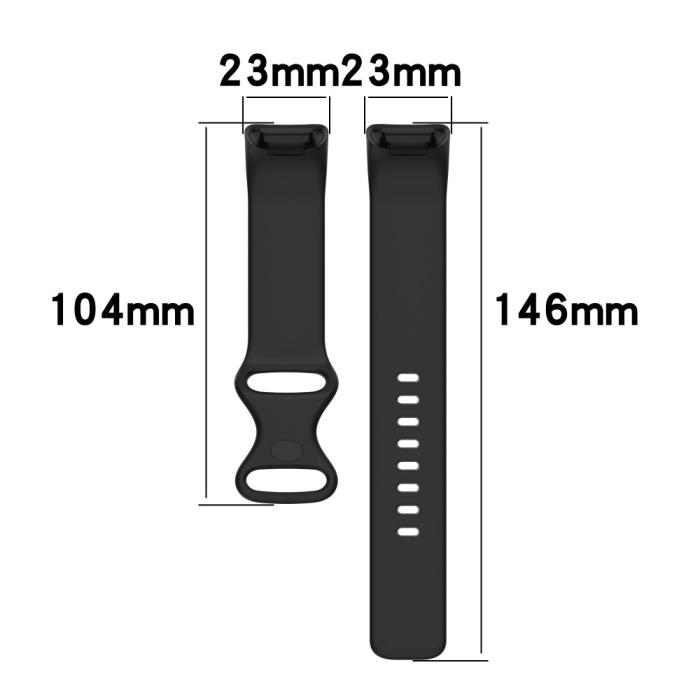 Bild 6,  Fitbit Charge 6 / 5 Armband TPU (L) Svart