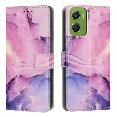  Motorola Moto G06 / G06 Power Fodral l&auml;der Marmor Lila