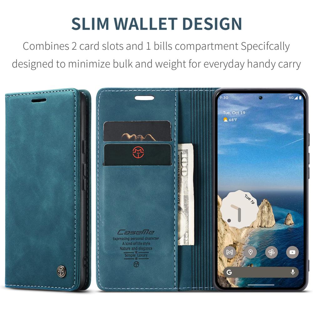 CASEME CASEME Google Pixel 10/10 Pro / 9/9 Pro Fodral Flip Retro Läder