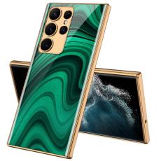 GKK GKK Galaxy S24 Ultra Skal H&auml;rdat Glas Electroplate Peacock Green