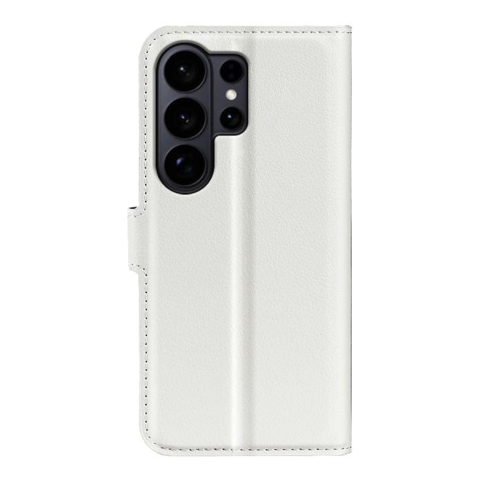 Bild 3,  Samsung Galaxy S26 Ultra Fodral Litchi Läder Vit