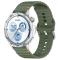  Klockarmband 22 mm Silikon Wave Design Militär Grön