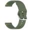  Klockarmband 22 mm Silikon Wave Design Militär Grön