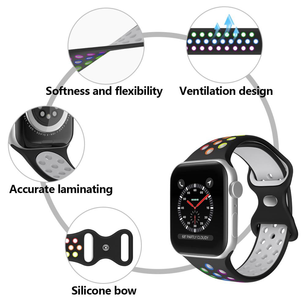 ColorPop Sportarmband Dual-Color Apple Watch 42/41/40/38 mm (S/M)