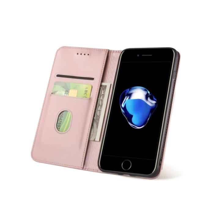 Bild 4,  iPhone 7/8/SE Fodral Skin Feel Kortfack Roséguld