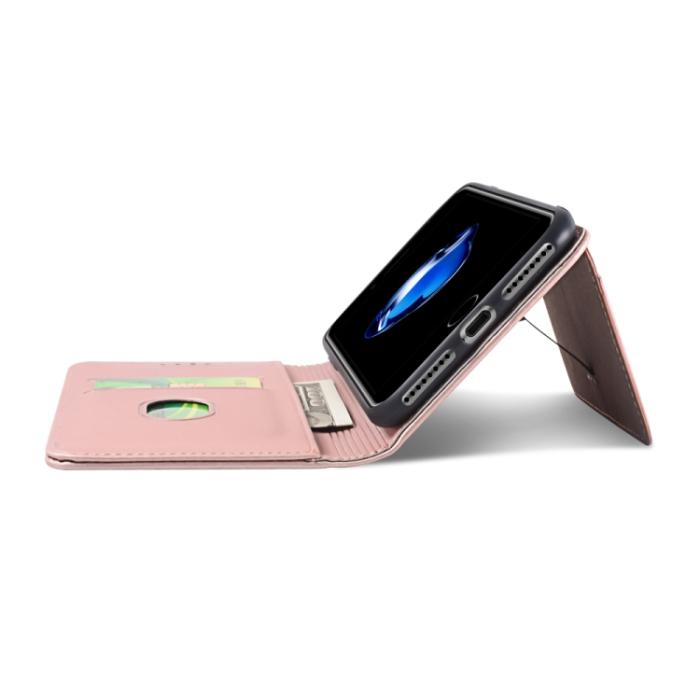 Bild 6,  iPhone 7/8/SE Fodral Skin Feel Kortfack Roséguld