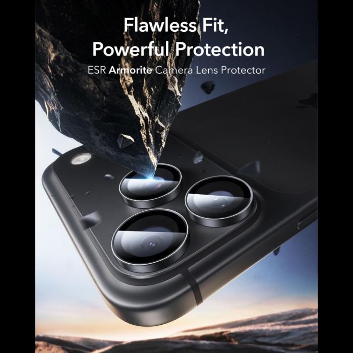 Bild 2, ESR ESR iPhone 18 Pro / 18 Pro Max 2-PACK Linsskydd Svart