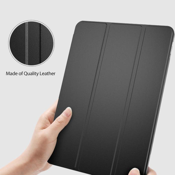 Bild 2,  iPad Pro 12.9 (2021) - Tri-Fold Läder Fodral - Mörk Blå