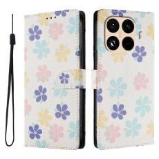  Xiaomi 15T Pro Fodral Med Tryck F&auml;rgglada Blommor