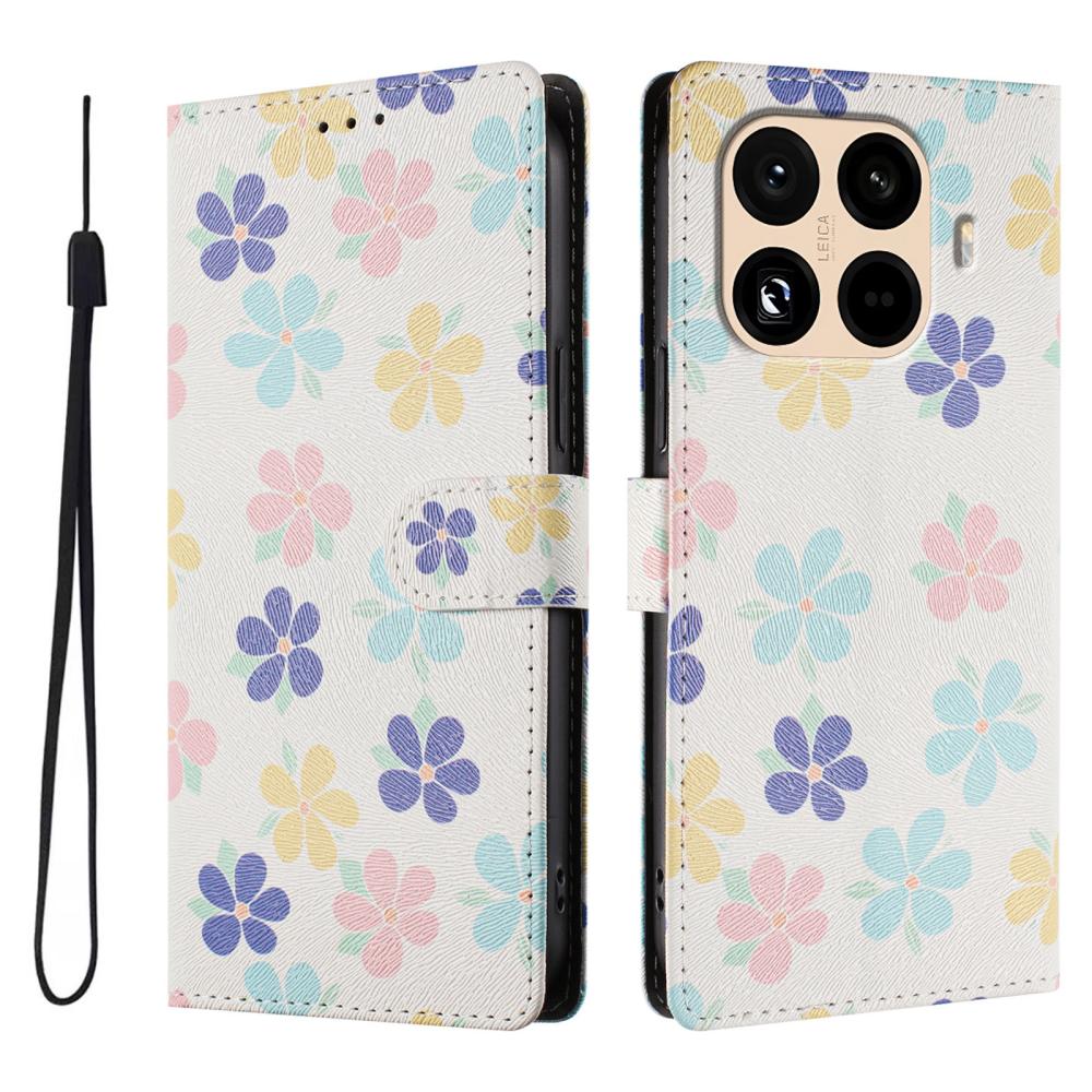  Xiaomi 15T Pro Fodral Med Tryck Färgglada Blommor