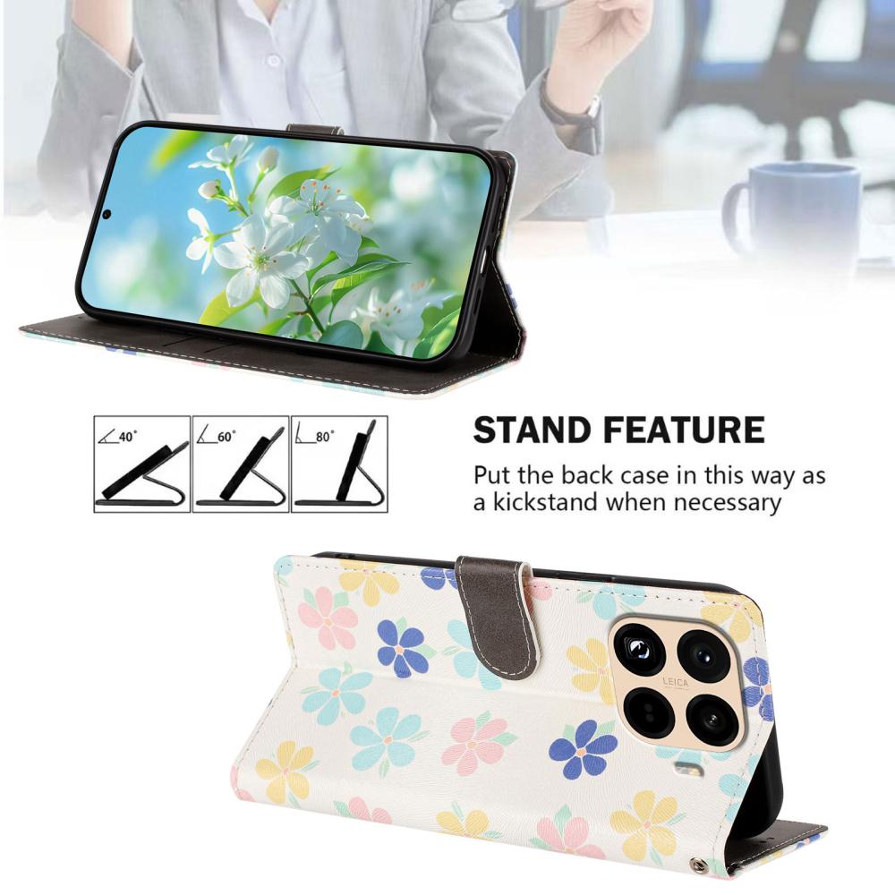  Xiaomi 15T Pro Fodral Med Tryck Färgglada Blommor