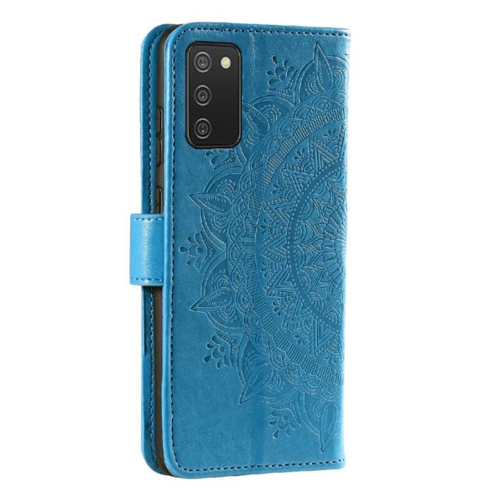 Bild 4,  Samsung Galaxy A03s Fodral Mandala Läder Blå