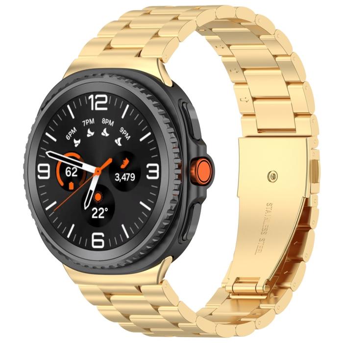 Bild 4,  Galaxy Watch 8 46/44/40 mm Armband Rostfritt Stål Guld