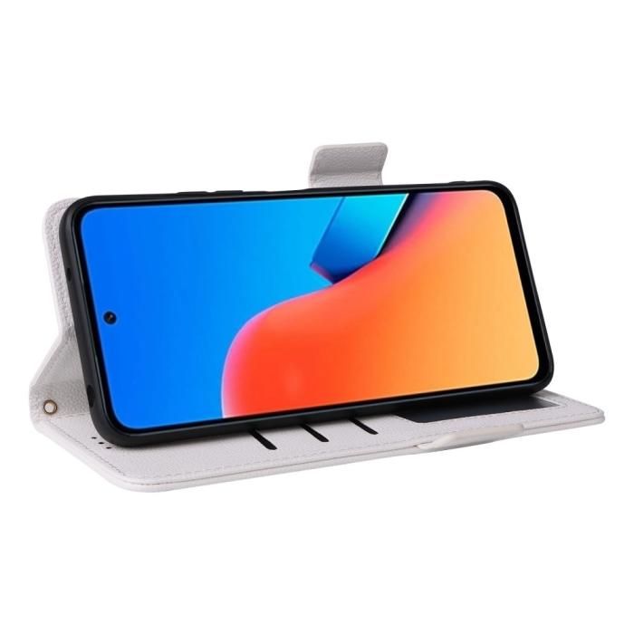 Bild 3,  Xiaomi Redmi 12 5G/4G Fodral Litchi Läder Vit