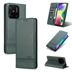 AZNS AZNS Xiaomi Redmi 10C Fodral Flip L&auml;der Gr&ouml;n