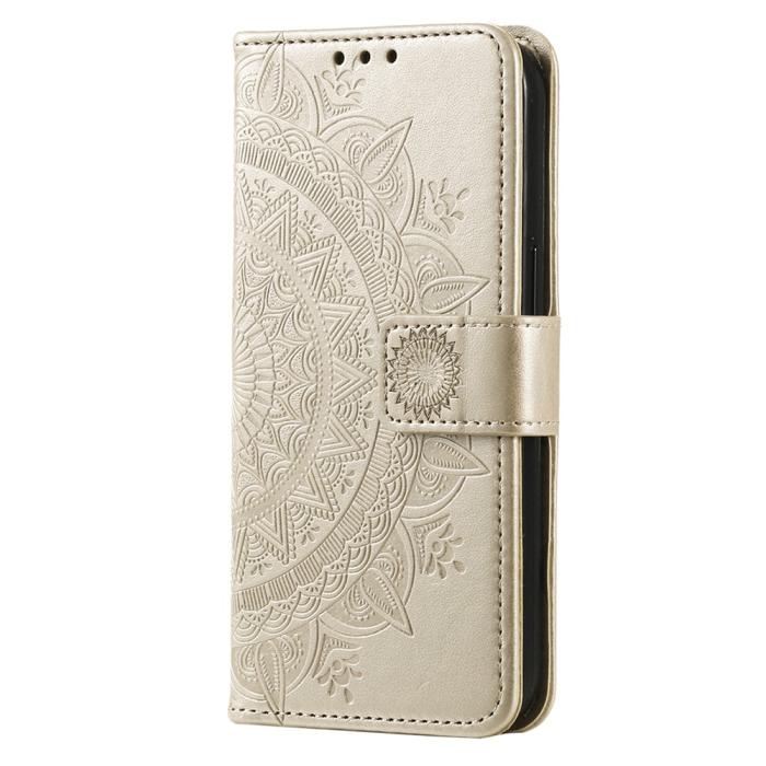 Bild 5,  Samsung Galaxy A07 Fodral Mandala Läder Guld