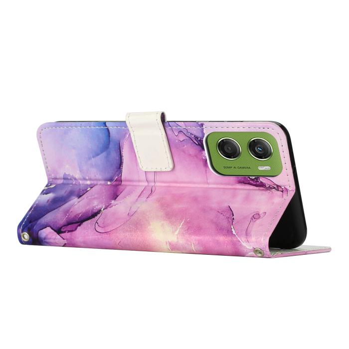 Bild 2,  Motorola Moto G06 / G06 Power Fodral läder Marmor Lila