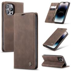 CASEME CASEME iPhone 14 Pro Fodral Retro Flip M&ouml;rk Brun