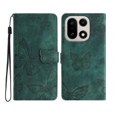 OnePlus 15 Fodral Med Fj&auml;ril Tryck Gr&ouml;n