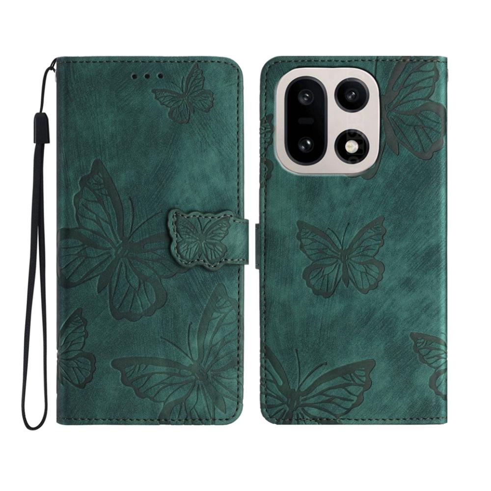  OnePlus 15 Fodral Med Fjäril Tryck Grön