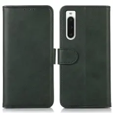  Sony Xperia 10 V Fodral L&auml;der Gr&ouml;n