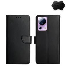  Xiaomi 13 Lite 5G Fodral &Auml;kta L&auml;der Nappa Textur Svart