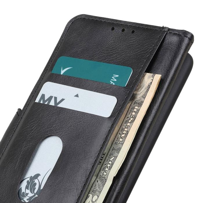 Bild 4,  Samsung Galaxy S23 Ultra Fodral Crazy Horse Split Läder Svart