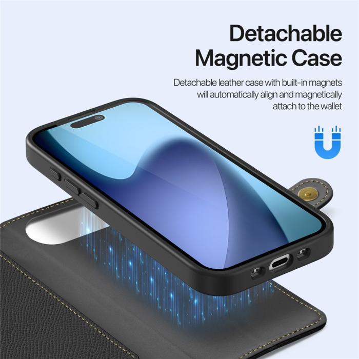 Bild 5, DUX DUCIS DUX DUCIS iPhone Air 2in1 Magnet Fodral Lawa Series Svart