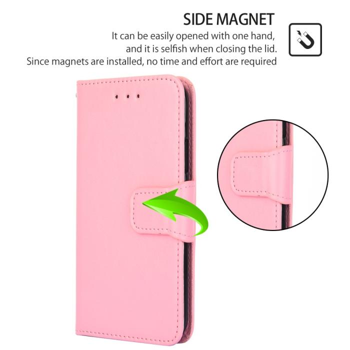 Bild 4,  Samsung Galaxy S23 Ultra Fodral Läder Ljus Rosa