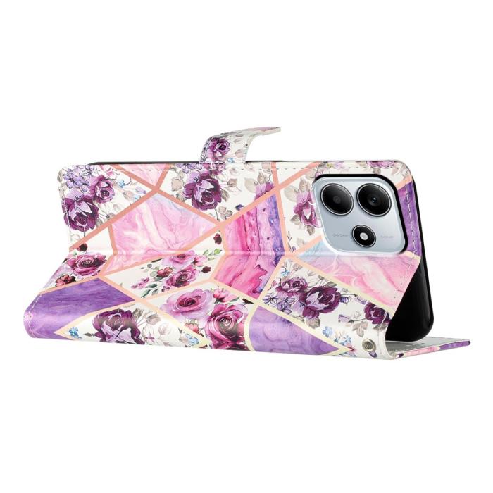 Bild 3,  Xiaomi Redmi Note 14 5G Fodral Med Tryck Lila Blommor