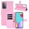  Samsung Galaxy A52 / A52s - Litchi Textur Fodral - Ljus Rosa