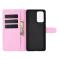  Samsung Galaxy A52 / A52s - Litchi Textur Fodral - Ljus Rosa
