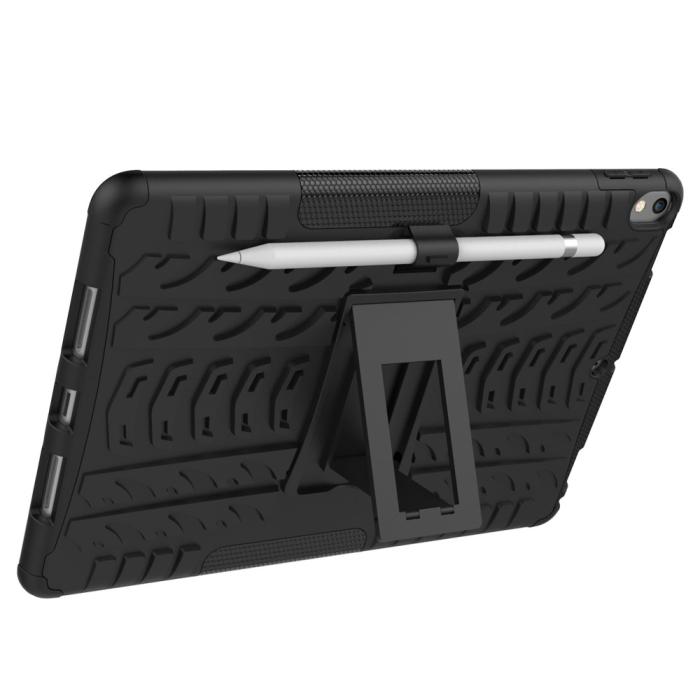 Bild 4,  iPad Air 10.5 (2019) / Pro 10.5 (2017) - Rugged Kickstand Armor Skal - Svart