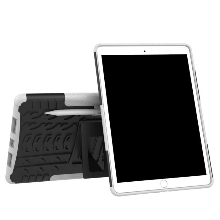 Bild 2,  iPad Air 10.5 (2019) / Pro 10.5 (2017) - Rugged Kickstand Armor Skal - Vit
