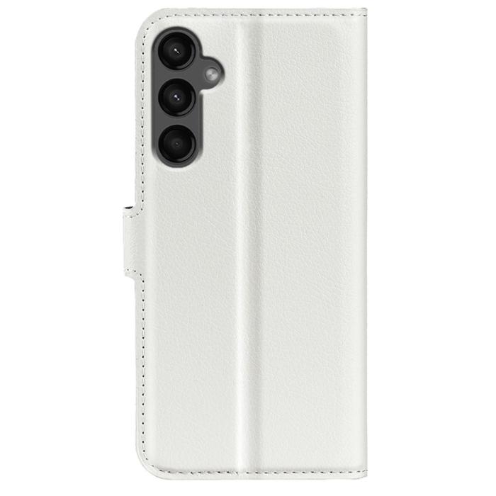 Bild 6,  Samsung Galaxy A15 5G Fodral Litchi Läder Vit