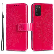  Samsung Galaxy A03s Fodral Mandala L&auml;der Rosa