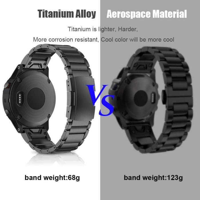 Bild 4,  Klockarmband 26 mm Titanium Metall Silver